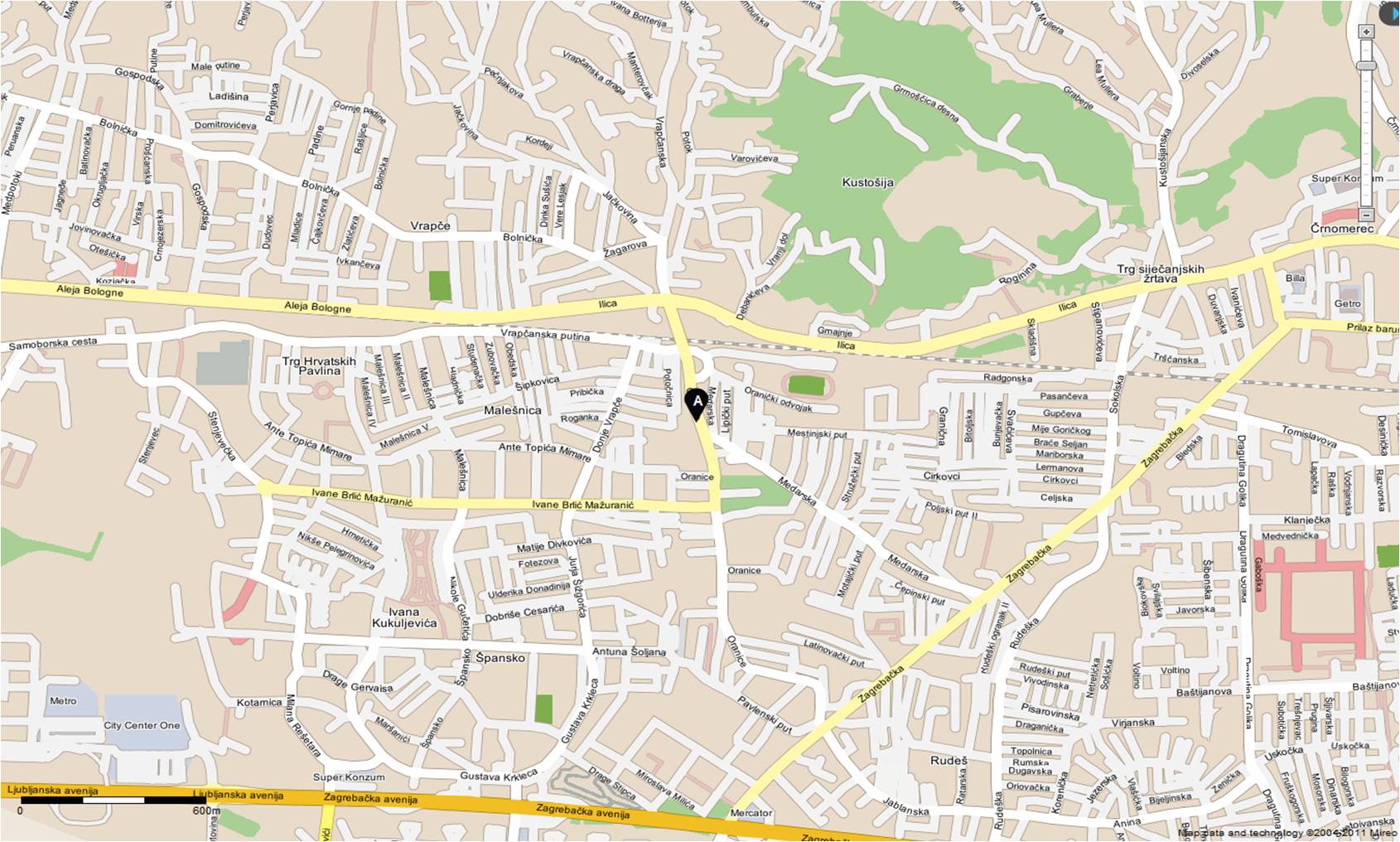 Google Karta Zagreba | Karta